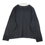 pas de calais ラフィ＆MVS天竺 長袖プルオーバー 製品染め ワイド カットソー 24AW ブラック レディース パドカレ【中古】6-0916M∞