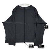 pas de calais ラフィ＆MVS天竺 長袖プルオーバー 製品染め ワイド カットソー 24AW ブラック レディース パドカレ【中古】6-0916M∞