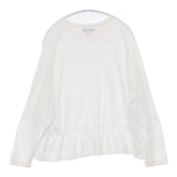 pas de calais ラフィ＆MVS天竺 長袖プルオーバー 製品洗い ワイド カットソー 24AW ホワイト レディース パドカレ【中古】6-0916M∞