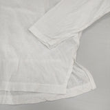 pas de calais ラフィ＆MVS天竺 長袖プルオーバー 製品洗い ワイド カットソー 24AW ホワイト レディース パドカレ【中古】6-0916M∞
