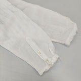 Vlas Blomme リネン レーヨン バンドカラー カットオフシャツ 長袖シャツ アイボリー レディース ヴラスブラム【中古】6-0910M∞