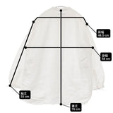 Vlas Blomme リネン レーヨン バンドカラー カットオフシャツ 長袖シャツ アイボリー レディース ヴラスブラム【中古】6-0910M∞
