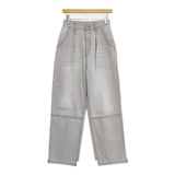 YENN イエン イェン HIGH RISE TUCK WIDE PANTS 定価26400円 Y252-31067 サイズ36 デニムパンツ グレー レディース【中古】6-0912G∞