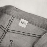 YENN イエン イェン HIGH RISE TUCK WIDE PANTS 定価26400円 Y252-31067 サイズ36 デニムパンツ グレー レディース【中古】6-0912G∞