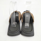 cesse セス Adam et Rope レザー サンダル クロ チャ メンズ【中古】6-0713S◎
