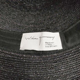 wicagrocery ハイクラウン ストローハット 麦わら帽子 ハット ブラック レディース ウィカグロサリー【中古】6-0721S♪
