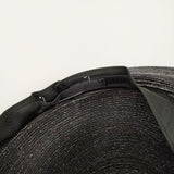 wicagrocery ハイクラウン ストローハット 麦わら帽子 ハット ブラック レディース ウィカグロサリー【中古】6-0721S♪