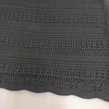 SINME ニットワンピース 編み 半袖 クロシェ コットン ワンピース ブラック レディース シンメ【中古】6-0905S◎