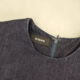SINME インディゴ デニム ノースリーブ ワンピース ネイビー レディース シンメ【中古】6-0905M∞