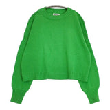 BEAMS BOY 5ゲージシェットガンジーニット 定価12100円 コットンアクリル セーター ニット グリーン レディース ビームスボーイ【中古】6-0905M∞