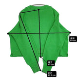 BEAMS BOY 5ゲージシェットガンジーニット 定価12100円 コットンアクリル セーター ニット グリーン レディース ビームスボーイ【中古】6-0905M∞