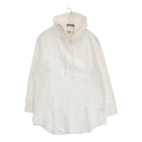 BEAMS BOY/Healthknit ワッフルプルオーバー サーマルフーディー パーカー ホワイト レディース ビームスボーイ/ヘルスニット【中古】6-0905M∞