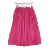 humoresque gather skirt ギャザースカート コットン CS2302 ロングスカート ピンク レディース ユーモレスク【中古】6-0916M∞