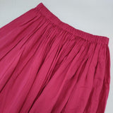 humoresque gather skirt ギャザースカート コットン CS2302 ロングスカート ピンク レディース ユーモレスク【中古】6-0916M∞