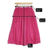 humoresque gather skirt ギャザースカート コットン CS2302 ロングスカート ピンク レディース ユーモレスク【中古】6-0916M∞