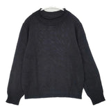 MARGARET HOWELL LINEN COTTON SILK JUMPER KNIT リネンコットンシルク 578-7163007 定価28600円 セーター ニット ブラック レディース マーガレットハウエル【中古】6-0916M∞