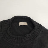 MARGARET HOWELL LINEN COTTON SILK JUMPER KNIT リネンコットンシルク 578-7163007 定価28600円 セーター ニット ブラック レディース マーガレットハウエル【中古】6-0916M∞