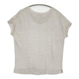 MARGARET HOWELL FINE LINEN KNIT リネンニット フレンチスリーブ 定価22000円 セーター ニット グレー レディース マーガレットハウエル【中古】6-0717S♪