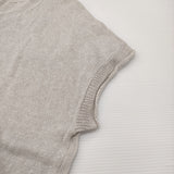 MARGARET HOWELL FINE LINEN KNIT リネンニット フレンチスリーブ 定価22000円 セーター ニット グレー レディース マーガレットハウエル【中古】6-0717S♪