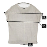 MARGARET HOWELL FINE LINEN KNIT リネンニット フレンチスリーブ 定価22000円 セーター ニット グレー レディース マーガレットハウエル【中古】6-0717S♪