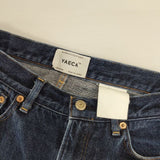 YAECA ジーンズ ジップフライ セルビッチ デニムパンツ ブルー レディース ヤエカ【中古】6-0916G∞