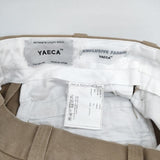 YAECA ワイドテーパードチノクロス 176201 コットン サイズ29 チノパンツ ベージュ KHAKI レディース ヤエカ【中古】6-0916G∞