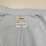 YAECA コンフォートシャツ ワイド スナップボタン 161204 サイズS 長袖シャツ ブルー SAXBLUE レディース ヤエカ【中古】6-0916M∞