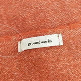 groundworks グラウンドワークス 大判 無地 ストール オレンジ レディース【中古】6-0713G◎