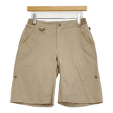 AIGLE ロールアップハーフパンツ サイズS 8605-63530 ナイロン ストレッチ ショートパンツ ショーツ ベージュ レディース エーグル【中古】6-0717S♪