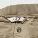 AIGLE ロールアップハーフパンツ サイズS 8605-63530 ナイロン ストレッチ ショートパンツ ショーツ ベージュ レディース エーグル【中古】6-0717S♪
