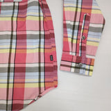 AIGLE チェック 36 ポリエステルコットン 長袖シャツ ピンク マルチカラー レディース エーグル【中古】6-0916M∞