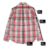 AIGLE チェック 36 ポリエステルコットン 長袖シャツ ピンク マルチカラー レディース エーグル【中古】6-0916M∞