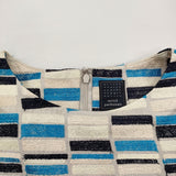 mina perhonen lake 刺繍 Fs0377 ノースリーブドレス サイズ36 ワンピース ホワイト ブルー レディース ミナペルホネン【中古】6-0717S♪