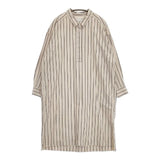 adam et Rope GAE-0628-A プルオーバー シャツワンピ サイズ38 ワンピース ベージュ ネイビー レディース アダムエロペ【中古】6-1005M∞