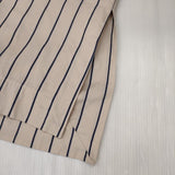 adam et Rope GAE-0628-A プルオーバー シャツワンピ サイズ38 ワンピース ベージュ ネイビー レディース アダムエロペ【中古】6-1005M∞
