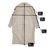 adam et Rope GAE-0628-A プルオーバー シャツワンピ サイズ38 ワンピース ベージュ ネイビー レディース アダムエロペ【中古】6-1005M∞