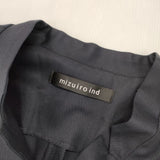 mizuiro-ind スタンドカラーフレアノースリーブワンピース ロングベスト ウールポリエステル ワンピース ネイビー 濃紺 レディース ミズイロインド【中古】6-1005M∞