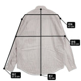 BEAUTY&YOUTH UNITED ARROWS ストライプシャツ 定価12980円 長袖シャツ ベージュ ホワイト メンズ ビューティアンドユース【中古】6-0912M∞