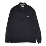 LACOSTE クラシックフィット サイズ2 US XS L1312DL 長袖 ポロシャツ ブラック メンズ ラコステ【中古】6-0912M∞