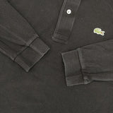 LACOSTE クラシックフィット サイズ2 US XS L1312DL 長袖 ポロシャツ ブラック メンズ ラコステ【中古】6-0912M∞