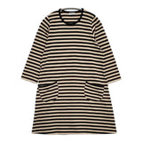 marimekko ボーダー サイズ160 ワンピース ベージュ ブラック レディース マリメッコ【中古】6-1005M∞
