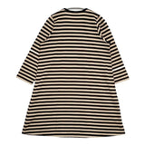 marimekko ボーダー サイズ160 ワンピース ベージュ ブラック レディース マリメッコ【中古】6-1005M∞
