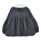 Lisette コットン タック ブラウス シャツ チャコールグレー レディース リゼッタ【中古】6-0916M∞