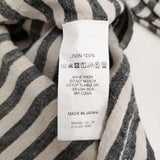 MAGALI ボーダーリネンギャザースリーブプルオーバー 定価23100円 日本製 ブラウス シャツ ベージュ ブラック レディース マガリ【中古】6-0724S♪