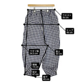 atelier naruse リネンジョッパーズパンツ ギンガムチェック na-F05092 イージー パンツ ネイビー ホワイト レディース アトリエナルセ【中古】6-0724M♪