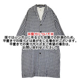 atelier naruse リネンテーラードコート ギンガムチェック na-F04049 コート ネイビー ホワイト レディース アトリエナルセ【中古】6-0724M♪