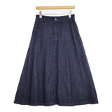 theory FLARE SKIRT H DENIM コットン サイズ2 デニム ロングスカート ネイビー レディース セオリー【中古】6-1005G∞