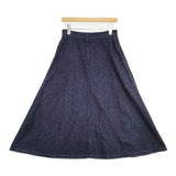 theory FLARE SKIRT H DENIM コットン サイズ2 デニム ロングスカート ネイビー レディース セオリー【中古】6-1005G∞