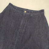 theory FLARE SKIRT H DENIM コットン サイズ2 デニム ロングスカート ネイビー レディース セオリー【中古】6-1005G∞
