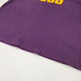 NEIGHBORHOOD Iam the BOSS サイズM 日本製 コットン 半袖Ｔシャツ カットソー パープル イエロー メンズ ネイバーフッド【中古】6-0829S♪